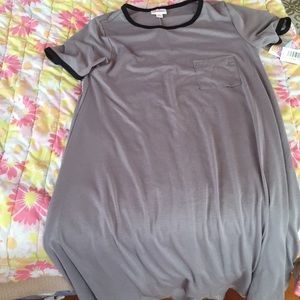 Xs solid gray Carly T-shirt dress
